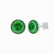 Art Deco Inspired Stud Target Earrings - Shahin Jewelry